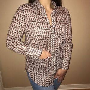 Tory Burch unique printed tunic button up